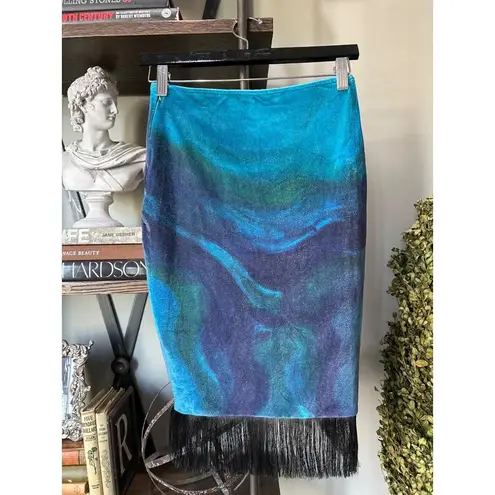 Farai London Edena Velvet Cutout Corset Skirt SET Turquenite Womens Size XS