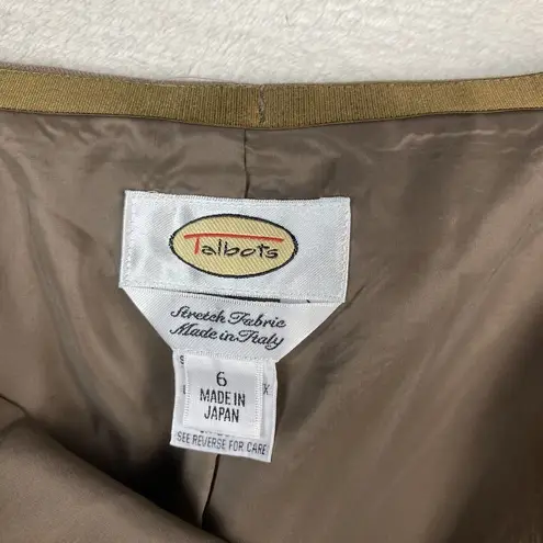 Talbots  Womens‎ Stretch Wool Skirt Pleated Size 6 Brown Made in Japan Career