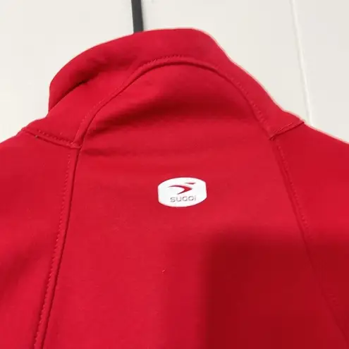 Sugoi Women's Full Zip Cycling Lightweight Jacket Red/Black Size XS Red