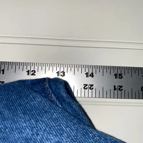 Minga London Butterfly Embroidered High Waist Straight Leg Jeans Y2K 32 US 8 Blue