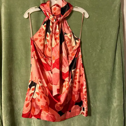 Johnny Martin Pink Red Halter Sleeveless Top M Size M