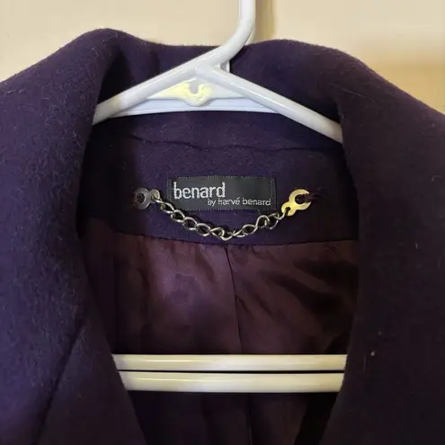 Harvé Benard Harve Bernard By Bernard Holtzman Purple Wool Over Coat Women's size 6