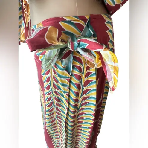 Beautiful Colorful Hilo Hattie The Original Hawaian Shirt & Long Pareo Size M Size M