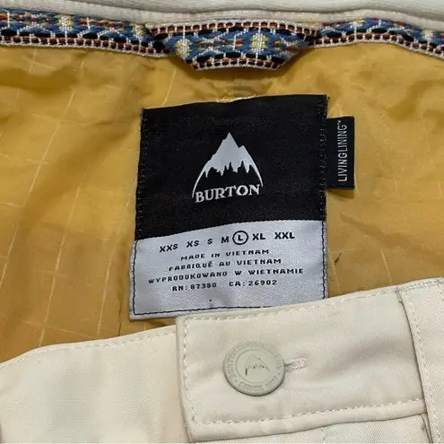 Burton Women’s Size L Stout White Ivory Gloria Snowpants Snowboarding Pants