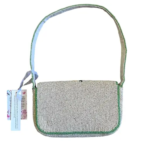 Made In India NWT Aperol Spritz Beaded Shoulder Bag Viral Orange Citrus Resort