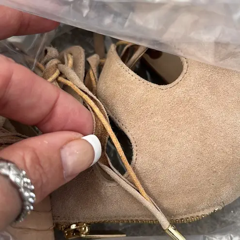 Karl Lagerfeld Addily Lace Up Pump - Natural - Pumps