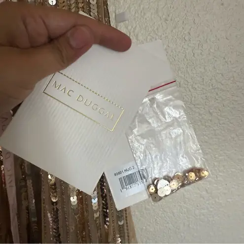 Mac Duggal 93801 A Line Shimmering Evening Dress Gown Sequin Beaded Size 6 $558