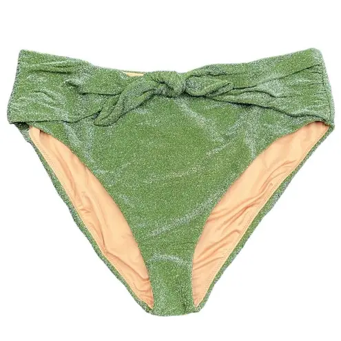 J.Crew  High-cut tie-waist bikini bottom in sparkle BC133 size XXL NWT