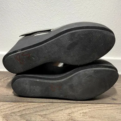 Robert Clergerie Chicago Platform Wedge Heels Nappa Lambskin Slate Gray 8