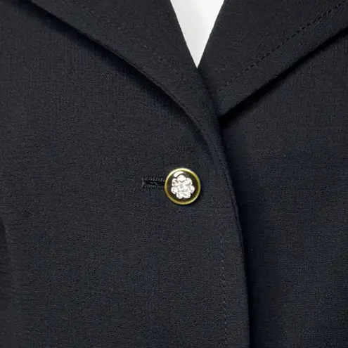 Uli Richter Specia Blazer Womens Large 42 Jacket Preppy Office Business Party Black