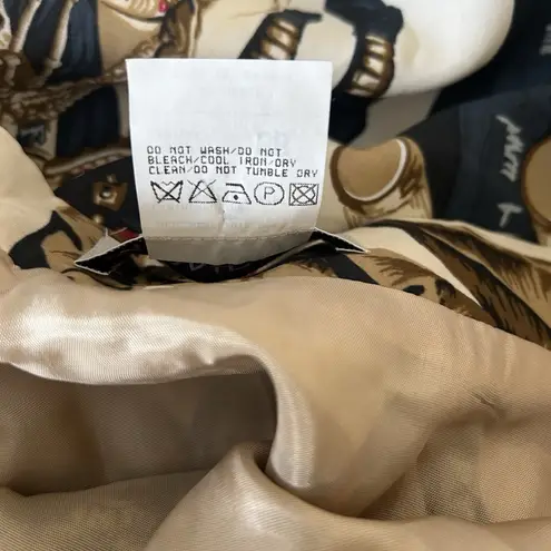 Mondi Wrap Skirt Size 38 Majestic Collection Elephant Print RARE Vintage Tan