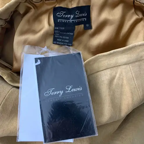 Buttons Vintage Jerry Lewis Suede Leather Jacket Pants M Tan Embroidered Lined