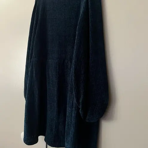 Blush Boutique Elegant Blue waffle knit Cardigan