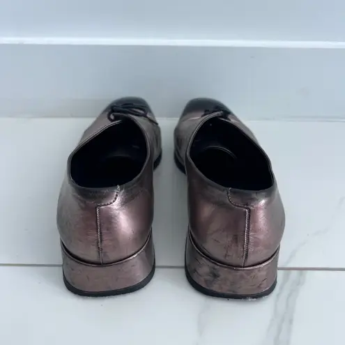 Dior Christian shoes size 6.5 36.5 oxford colorblock black pink rose gold