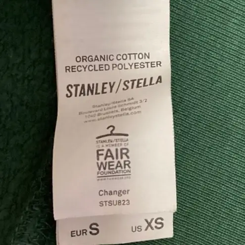 Stanley Stella Green Fraiche Pullover Oversized Sweater Sweatshirt Top Size XS
