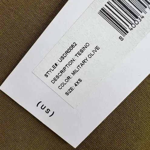 Universal Standard Tesino T-Shirt Dress Military Olive Size 4XS (00–0) New