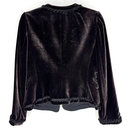 Armani Collezioni Velvet Jacket Chocolate Brown Size 4