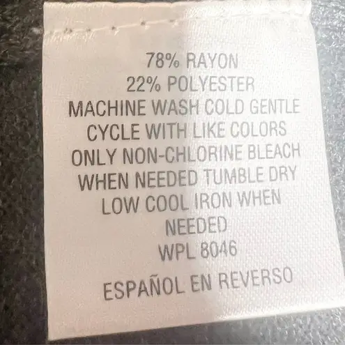 JM Collection Solid Gray Open Front Cardigan Sweater Women’s Size Medium