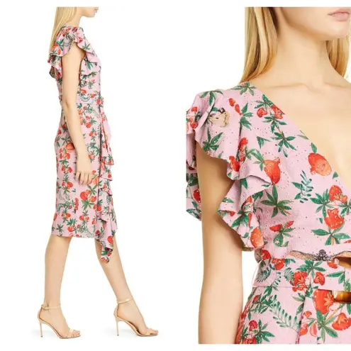 PatBO Ruffle Belted Cocktail Dress (US/6) Size undefined