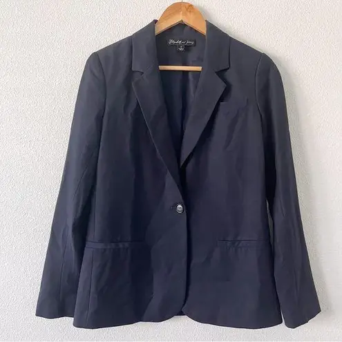 Elizabeth and James  Navy Blue One Button Blazer Jacket