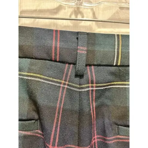 Christopher & Banks Pants Womens 16 Green Plaid Mid-Rise Holiday Party Festive