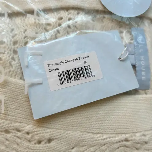 Hill House The Simple Cardigan Sweater Merino Wool in Cream Size M NWT