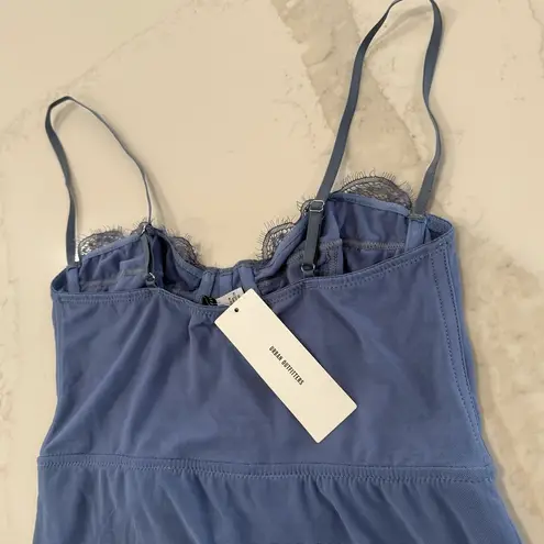 Urban Outfitters  NWT Modern Love Bustier Mini Dress Womens Small BlueGray Corset