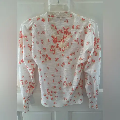 Rebecca Taylor Snow Combo VNeck Sweater XS