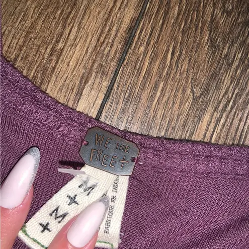 We The Free  purple Malibu long sleeve thermal free people oversized fall casual