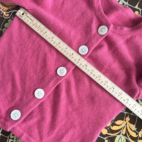 DUSTY ROSE ANGORA CARDIGAN Sweater Sz: M Pink Size M