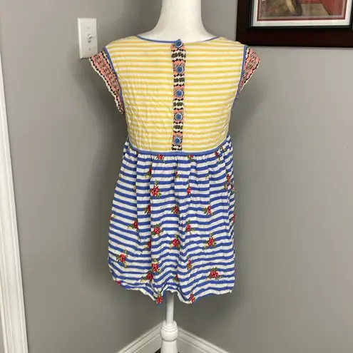 Matilda Jane On My Mind Stripe & Floral Tank Top Womens Size Medium