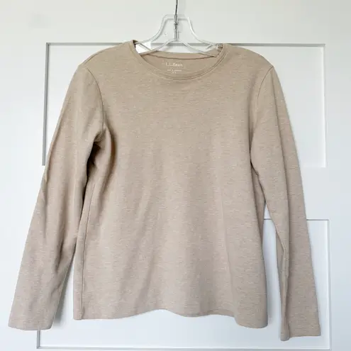 L.L.Bean Vintage  Beige Basic Long Sleeve