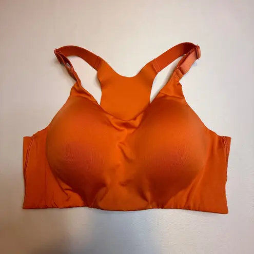 Calia Orange Sports Bra Racerback Molded Padded Wirefree Support Medium Size S