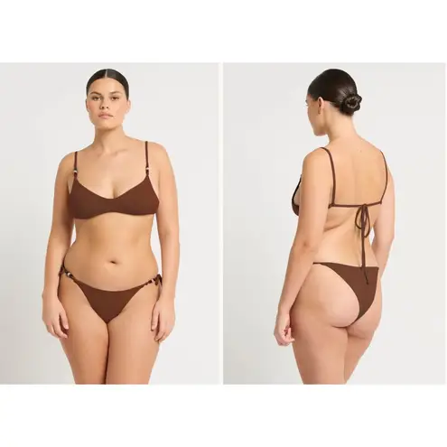 Bond Eye Anali Reversible Bikini Bottoms in Black Arabica Medium/Large New Brief