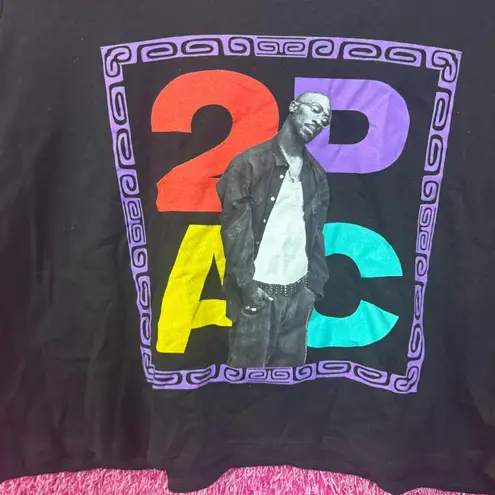 2Pac Color Spell Out Fresh Out the Joint Hip Hop Crop Top 3X
