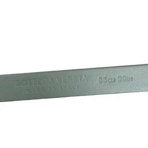 Bottega Veneta Knot Buckle Leather Belt Travertine Green Size 95cm/38