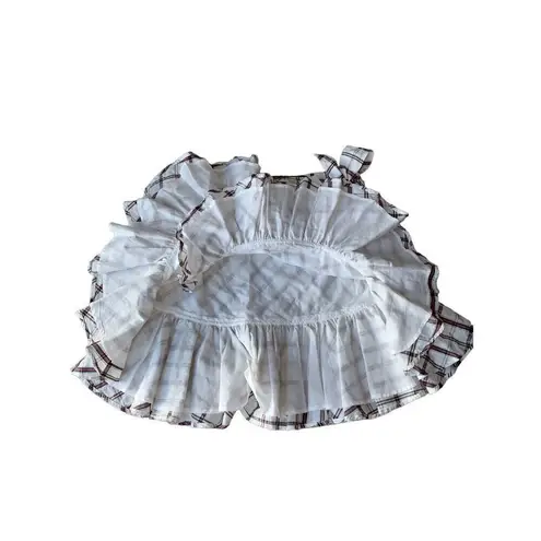 Veronica Beard Memphis Ruffle Plaid Mini Skirt