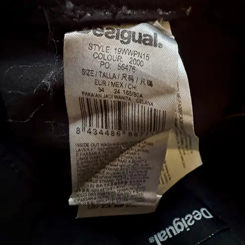 Desigual Black Embroidered Skinny Pants Women’s EU 34 / US 2 NWT