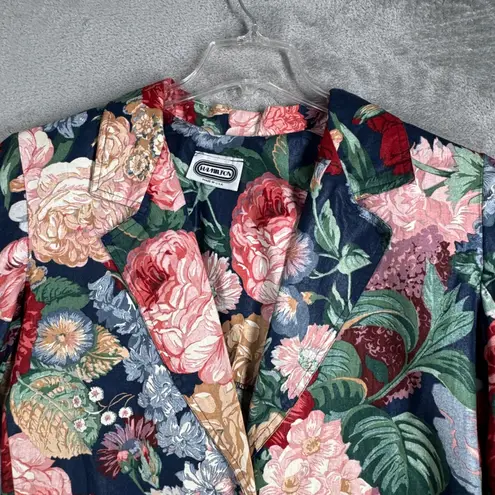 Hamilton Floral Tapestry Blazer Womens M Multicolor Cottagecore Vintage USA Blue Size M