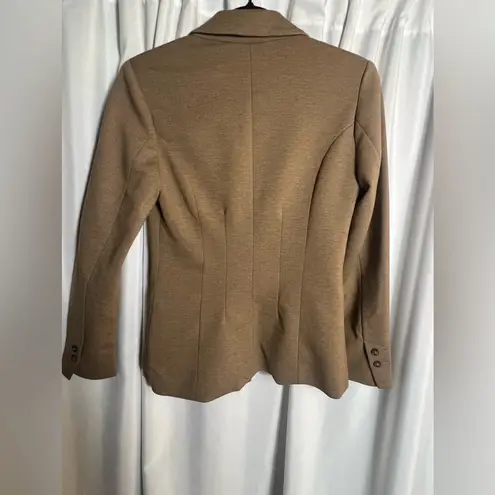 H&M  Tan Blazer Lined Jacket Smart Business Casual Size 6