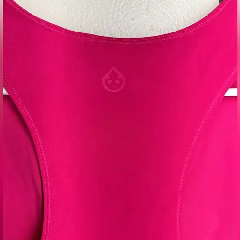 tasc Sculptive Crop Tank Pink Size XL EUC Racer Back Key Pocket