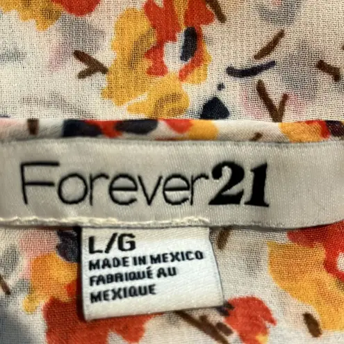 Forever 21  floral cold shoulder blouse ECU