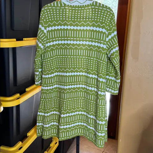 Gudrun Sjöden Elsie Knitted Coat Olive Green White Size Small Oversized