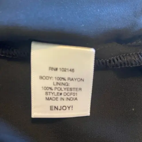 Michael Stars Embroidered Star Georgette Ruffle Shift Dress Size M Black ($178)