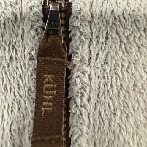 Kuhl Womens Fleece Quarter Zip Pullover Top Tan Brown Stitched Size Medium - Image 4