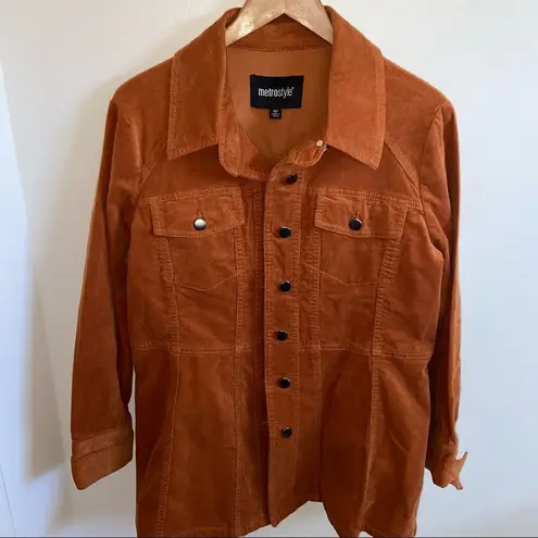 Metro style tan corduroy Jacket Brown Size 16P