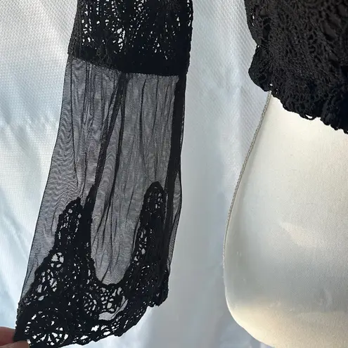 River Island Black Lace Blouse