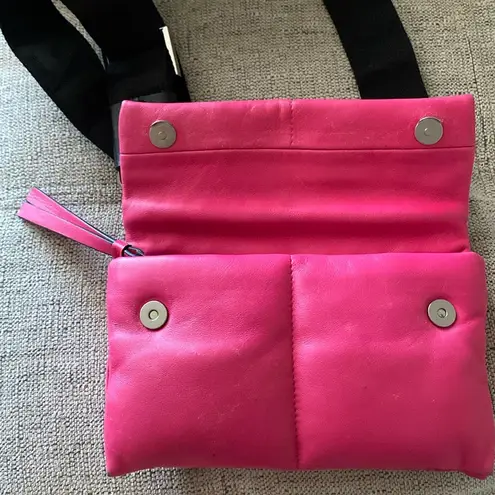 ALL SAINTS Ezra Quilt Crossbody in Hot Pink