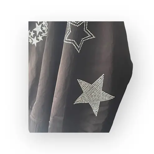 Lauren Moshi ☻︎ Levelle Star Skull Satin Bomber Jacket ☻︎Black Silver Hot Pink