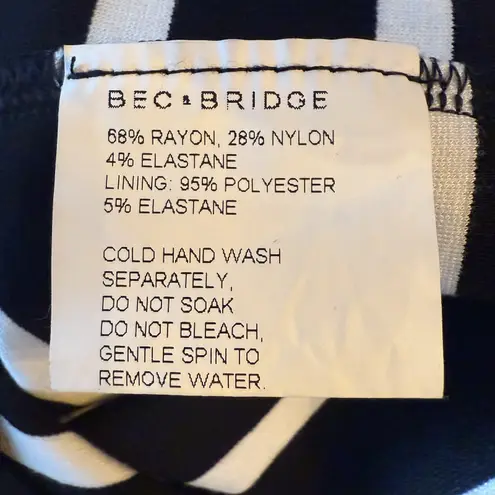 Bec & Bridge NWT Midi Dress Large Black White Beetle Juice REVOLVE Classic